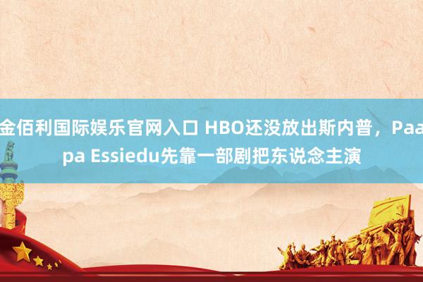 金佰利国际娱乐官网入口 HBO还没放出斯内普，Paapa Essiedu先靠一部剧把东说念主演