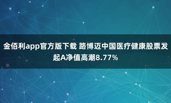 金佰利app官方版下载 路博迈中国医疗健康股票发起A净值高潮8.77%