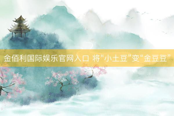 金佰利国际娱乐官网入口 将“小土豆”变“金豆豆”