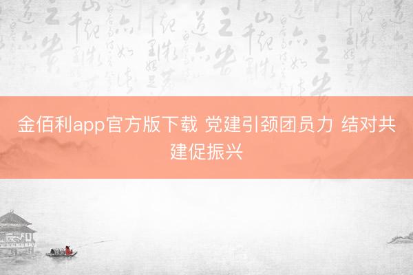 金佰利app官方版下载 党建引颈团员力 结对共建促振兴
