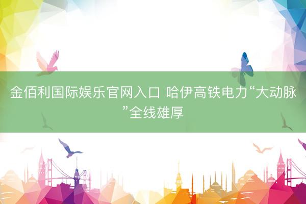 金佰利国际娱乐官网入口 哈伊高铁电力“大动脉”全线雄厚